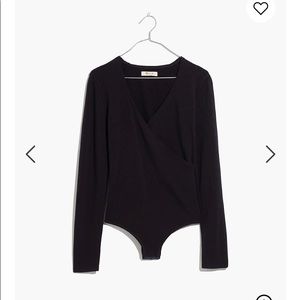 Madewell Long-sleeve Wrap Bodysuit